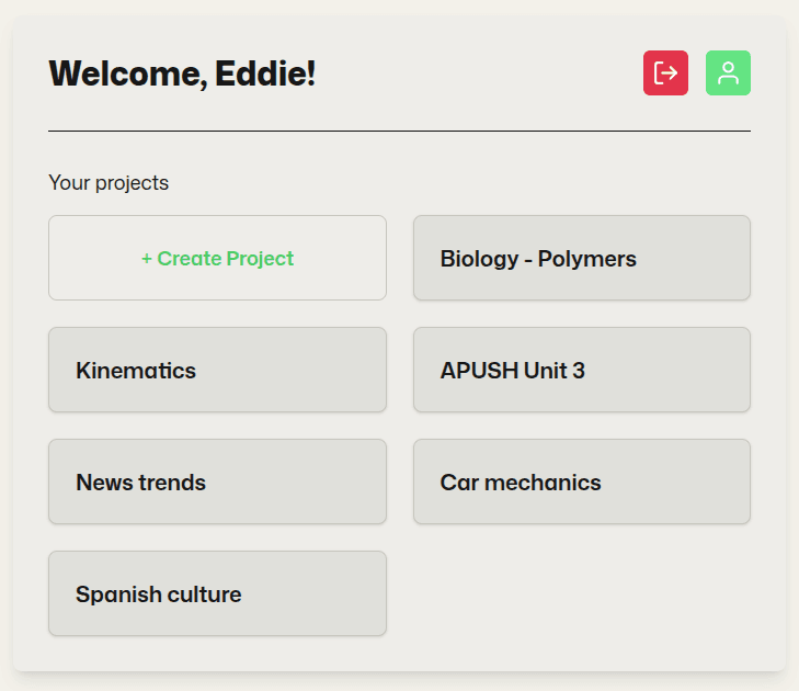 Dashboard screenshot